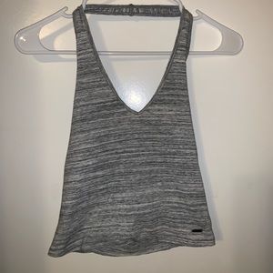 Gray Halter Top Crop Top.
